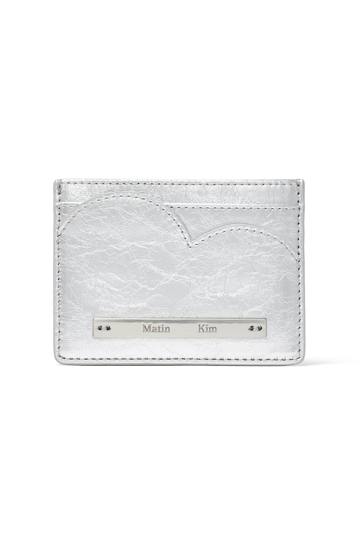 Ví Đựng Thẻ Thời Trang Unisex Matin Kim Heart Wave Enamel Card Wallet - Silver