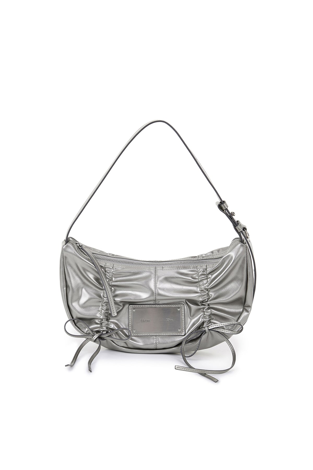 Túi Thời Trang Nữ Matin Kim Half Shirring Ribbon Round Bag - Dark Silver