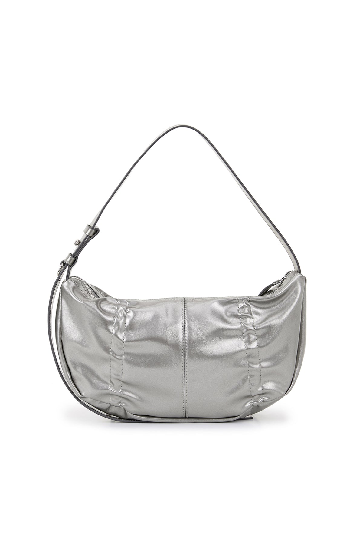 Túi Thời Trang Nữ Matin Kim Half Shirring Ribbon Round Bag - Dark Silver