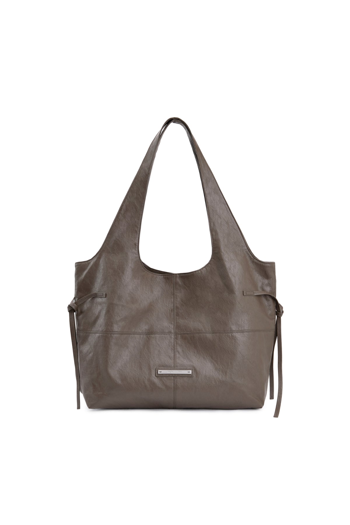 Túi Thời Trang Nữ Matin Kim Side String Leather Big Shoulder Bag - Brown