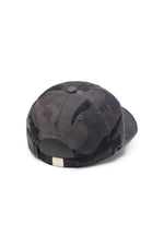 Mũ bóng chày unisex màu charcoal họa tiết rằn ri, logo Matin Kim ở mặt trước, vành cong, khóa strapback điều chỉnh được