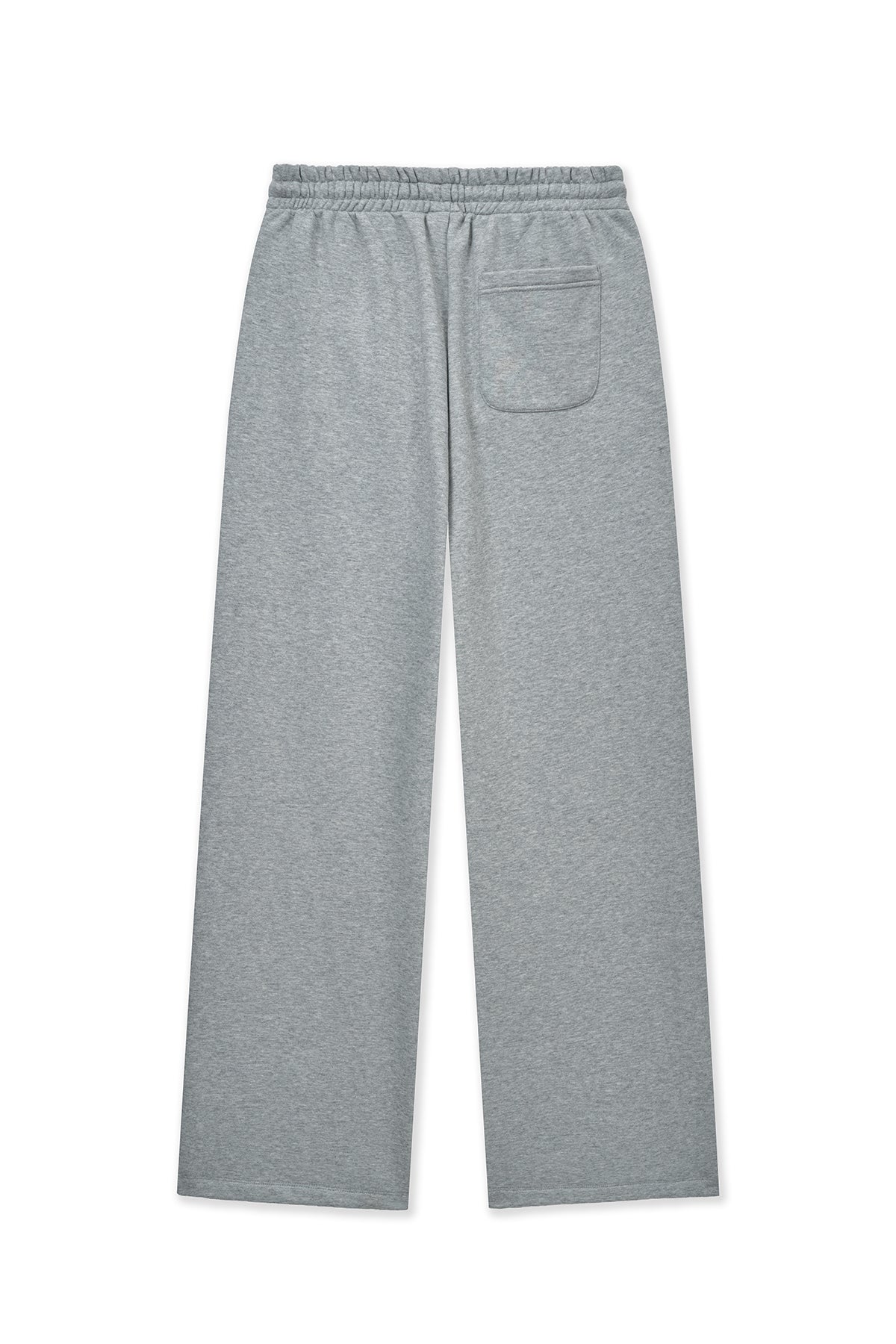 Quần nỉ unisex với thiết kế thoải mái, cạp chun và túi đắp phía sau, lý tưởng cho mặc nhà và ngủ.