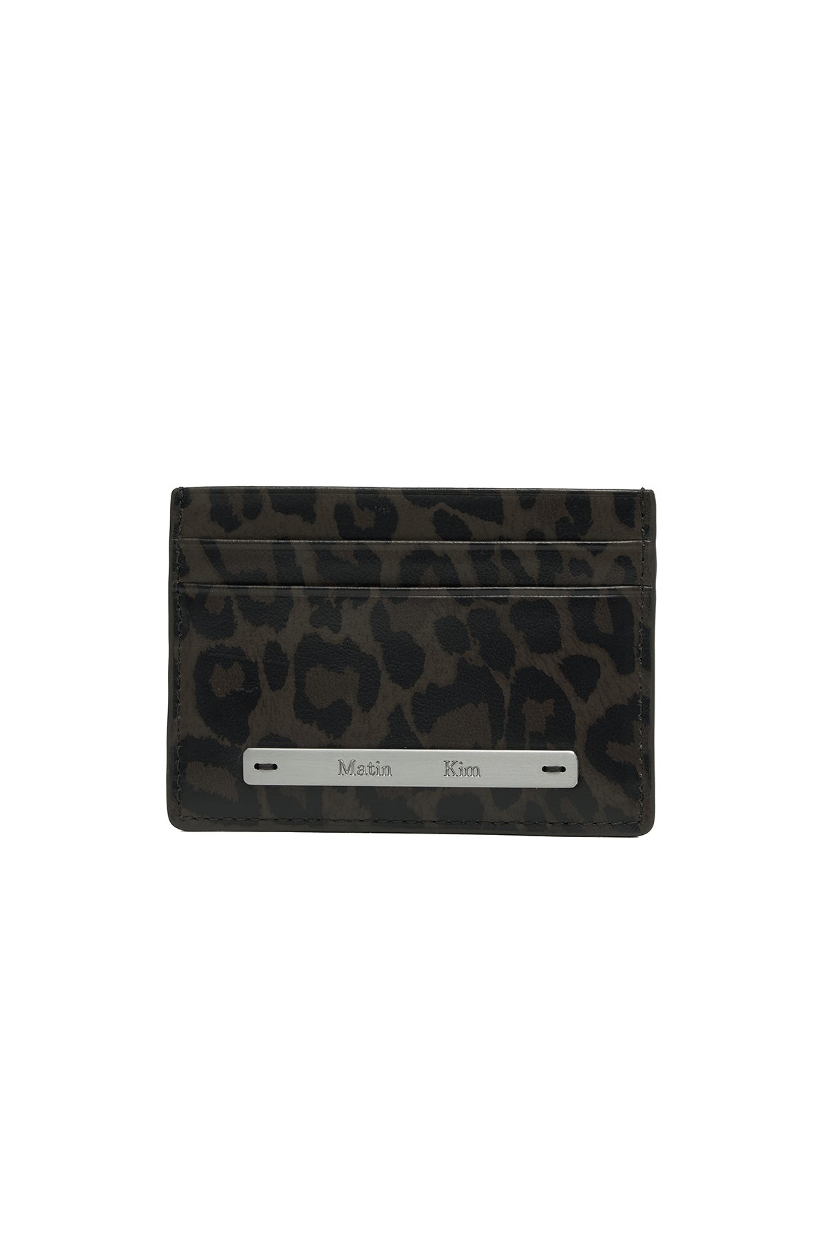 Ví Đựng Thẻ Thời Trang Unisex Matin Kim Leopard Vintage Card Wallet - Charcoal