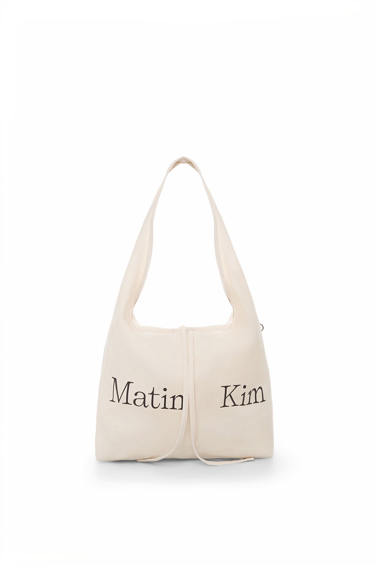 Túi tote nữ với thiết kế thân túi định hình và logo Matin Kim.