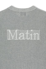 Áo len unisex với thiết kế dệt kim và logo Matin Kim nổi bật.