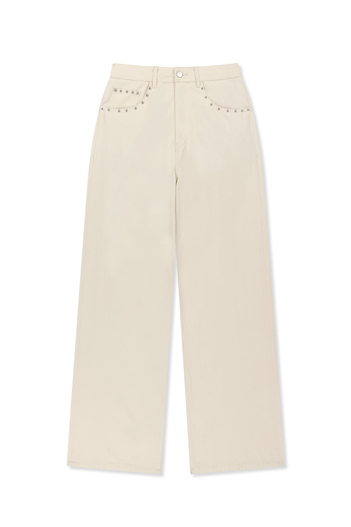 Quần Thời Trang Nữ Matin Kim Stud Point Color Denim Pants - Cream