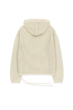 Áo khoác nữ oversized với thiết kế thoáng khí, tay dài và cổ áo mũ trùm, phù hợp cho thời tiết ấm.