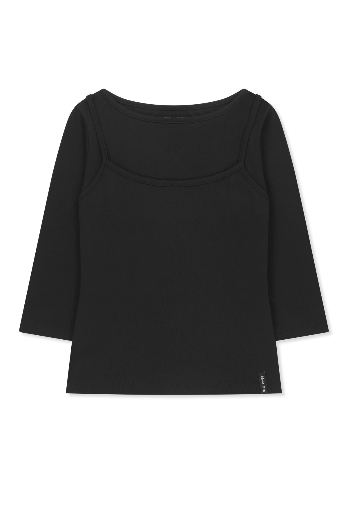 Áo blouse nữ cổ rộng, tay áo dài 3/4, thiết kế ôm sát, chất liệu cotton mềm mại.