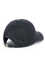 Nón bóng chày unisex màu charcoal, vành cong, logo Matin Kim thêu ở mảng trước, dây strapback phía sau.