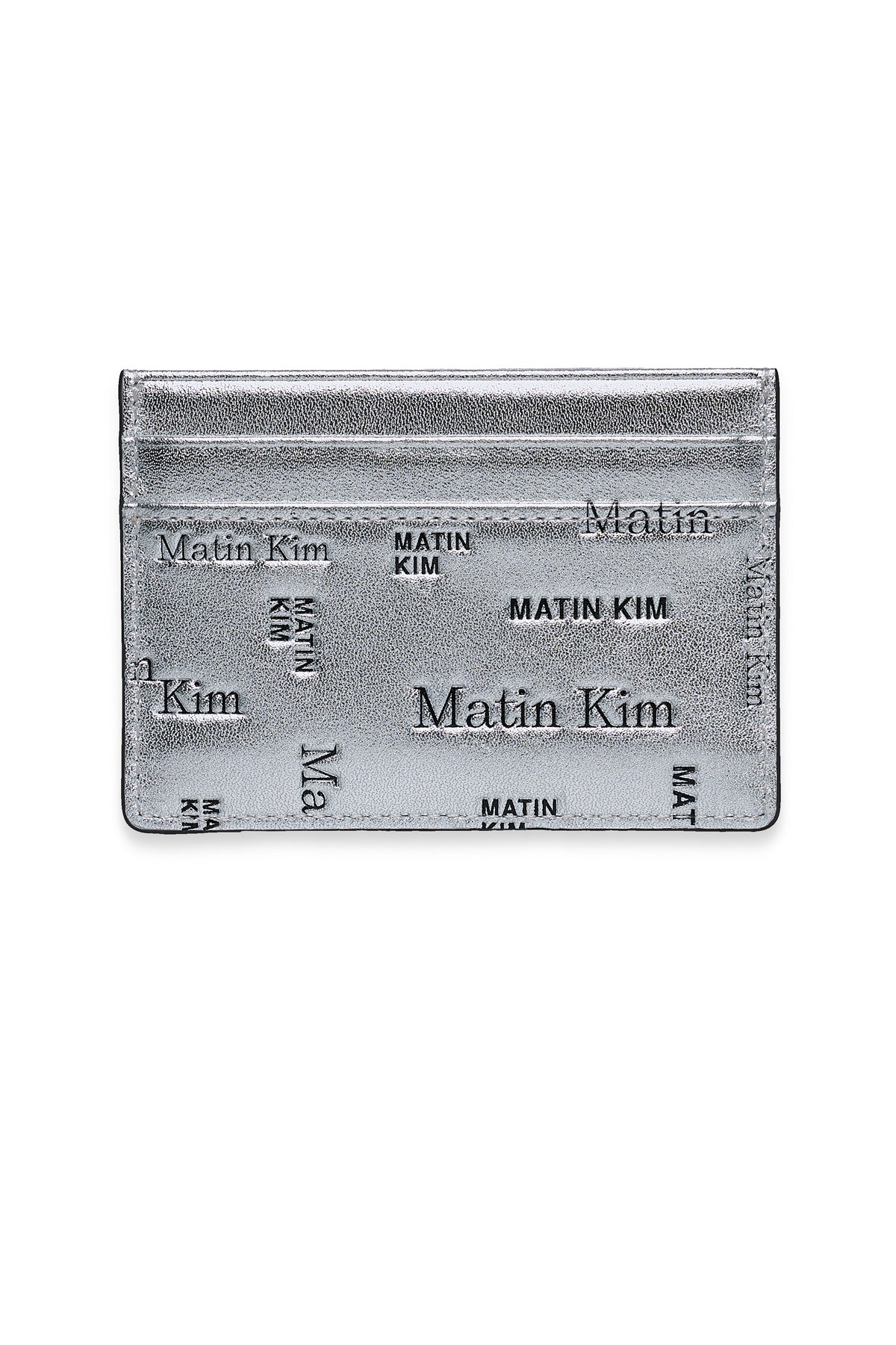 Ví Đựng Thẻ Thời Trang Unisex Matin Kim Matin All-Over Logo Card Wallet - Silver